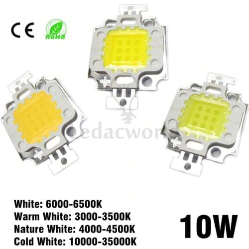 Wholesale Price 10W High Power SMD LED Bead Chip 45mil 30mil Warm White Pure White Cold White 3000K 4500K 6500K 10000K-35000K