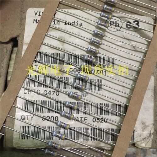 Original new 100% NFR25H 4.7R 5% 1/4W thick copper foot metal film color ring resistance 4.7OHM (Inductor)