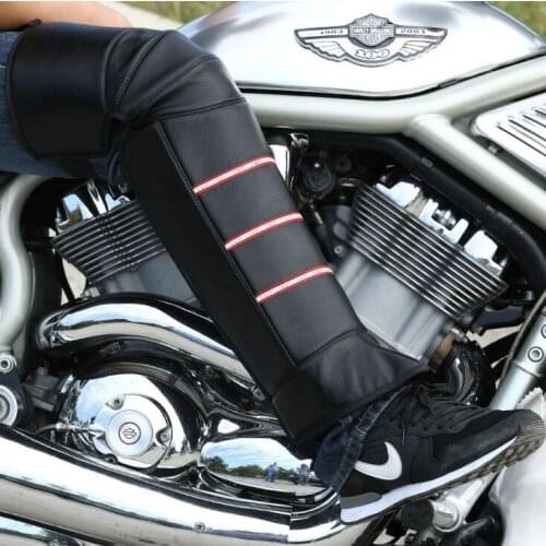 Foot Gloves Knee Pads for Motorcycle Riding Knee Patch lengthened and Velvet thickened Wind-proof Warm Leg Gloves Wholesales