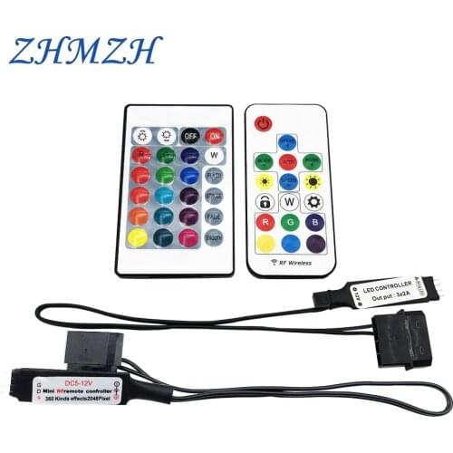 RGB RF Controller Molex 4pin Power Supply For Computer Case LED Lighting 3Pin 5V Or 4Pin 12V D-RGB Splitter Interface SYNC Hub