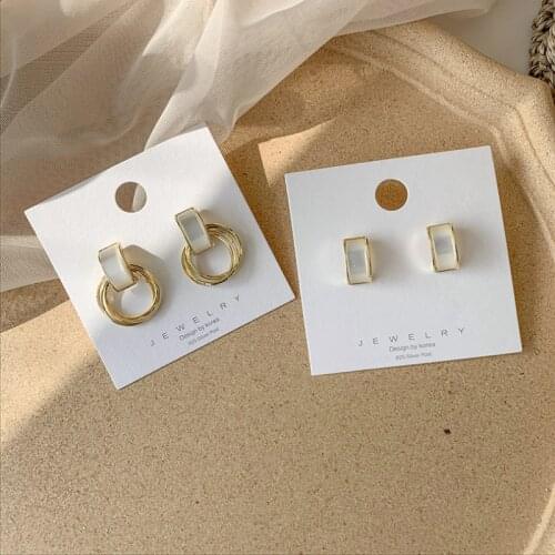 2020 New Korean Geometric Personality Ring Earrings Multi Circle Popular Earrings Elegant Simple Womens Jewelry