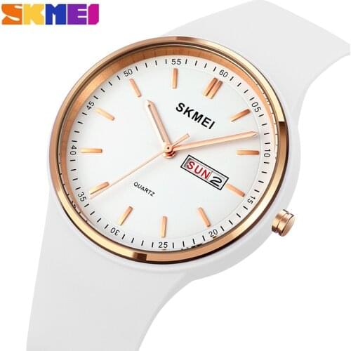 SKMEI Womens Watches Luxury Brand Quartz Watch Calendar Week Display Wrist Watch Ladies Dress Sport Clock Bracelet For 2021 New