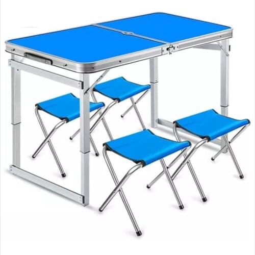 Aluminum Alloy Outdoor Folding Tables and Chairs Portable Barbecue Picnic Table Garden Table Beach Table Camping Table