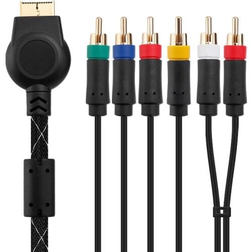 10 pcs a lot 1.8m/6FT Multi Component AV cable For Sonyfor PS2 /PS3 game cable Games accessories