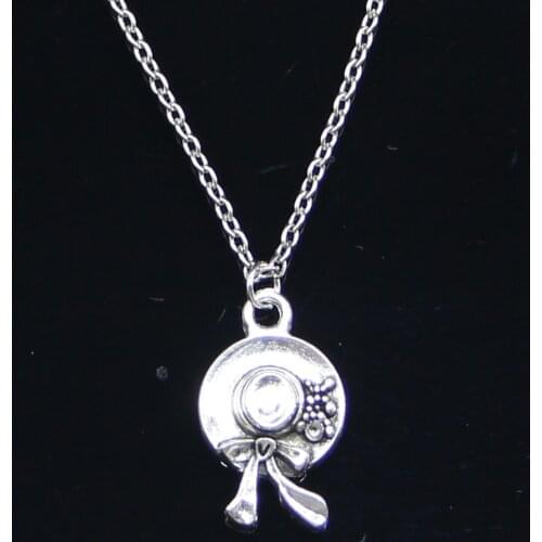 20pcs New Fashion Necklace 16x25mm Ms. Cap hat Pendants Short Long Women Men Colar Gift Jewelry Choker