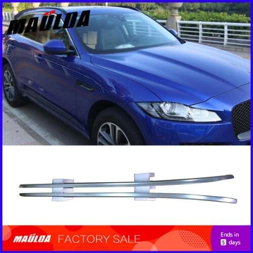 Car accessories black silver color screw install aluminium alloy side rail bar roof rack for F-PACE 2016-2018