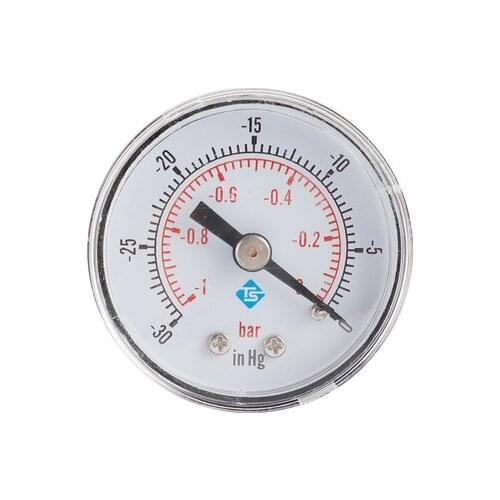 40mm 1/8BSPT -1-0bar -30-0inhg Barometer vacuum Hydraulic Gauge oil Fluid Water Pressure Gauge Meter diameter for Air Compressor