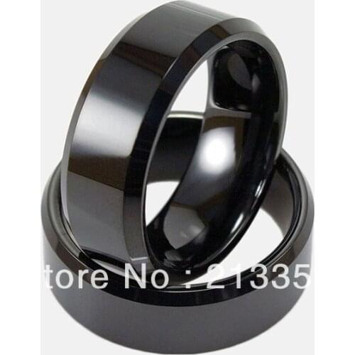 FREE SHIPPING!USA WHOLESALES CHEAP PRICE BRAZIL RUSSIA HOT SELLING 8MM WOMEN&MENS BLACK FLAT TOP HIS/HER TUNGSTEN WEDDING RING