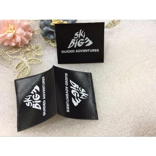 1000pcs/lot customized design polyester satin garment labels/clothing labels/silk screen printed label tag one color/main label