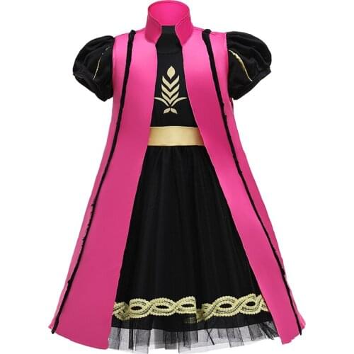 Girls Costume Princess Dress Snow Queen Dressing Up With Cape For Girl Carnival Fancy Party Dress Kids Performance Dresses