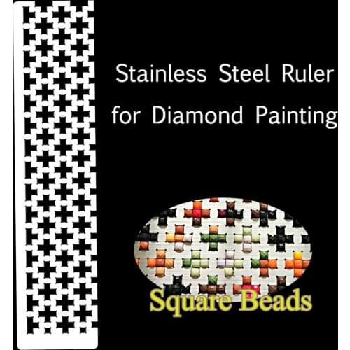 Diamond Painting Ruler DIY Tools Stainless Steel Ruler for Square Diamonds 5D Diamond Embroidery Accessories