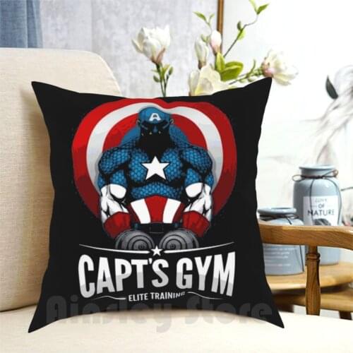 Capt Gym Pillow Case Printed Home Soft DIY Pillow cover Gym Training Fitness Cross Fit Bodybuilding Lifting Fit Life