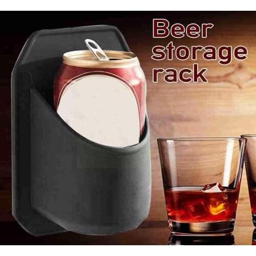 Wall Mounted Beer Can Wine Glass Holding Rack Multifunction Storage Holder Cola Bathroom Beverage Plastic Cup Juice Bracket T3B0