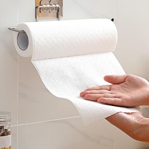 1 Roll Dry Wet Dishcloth Strong Toughness Disposable Non-woven Fabric Oil Blotting Paper Good Water Absorption for Kitchen