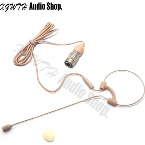 Single Hook Ear Hanging Condenser Earset Microphone Omnidirectional Head Worn Earphones For Audio Technica Wireless System