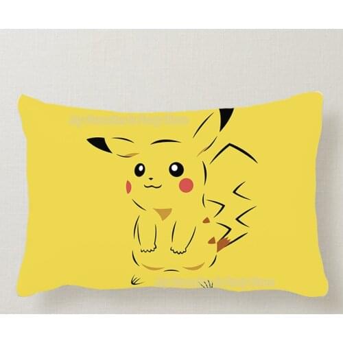Pokemon Plush Pillowcase Pikachu Cartoon Printed Cushion Cover Bedroom Pillow Cover Home Decoration Kid Christmas Birthday Gift