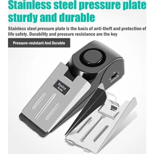 Portable Door Resistance Alarm Wireless for Home Travel Mini Door Stop Alarm Security System Safety Home Stopper Alert Security