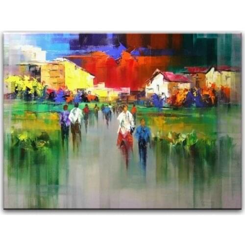 Hand painted oil painting Home Decoration painting canvas painting Knife Painting landscape pictures DM16112618