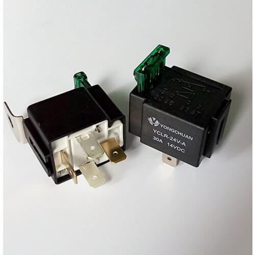 With fuse car relay 30A 12V with a back 30A insurance film