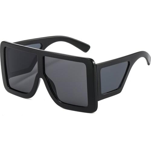 Square Goggle Sunglasses One Piece Women Glasses Oversized Gradient Lens Brand Designer Eyeglass Oculos De Sol Feminino UV400