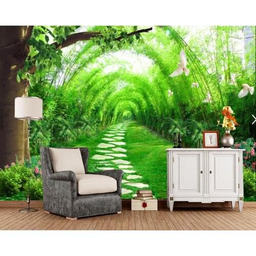 Fresh bamboo Road 3d photo wallpaper,living room TV sofa wall bedroom study room restaurant custom murals papel de parede