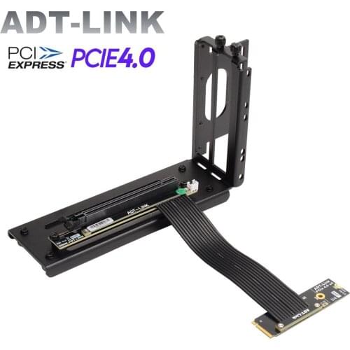 Universal PCIE 4.0 x16 Graphics To M.2 NVMe M-Key SSD Extension Cable Gen4 Riser Card Adapter GPU Mining Extender+Bracket/Base