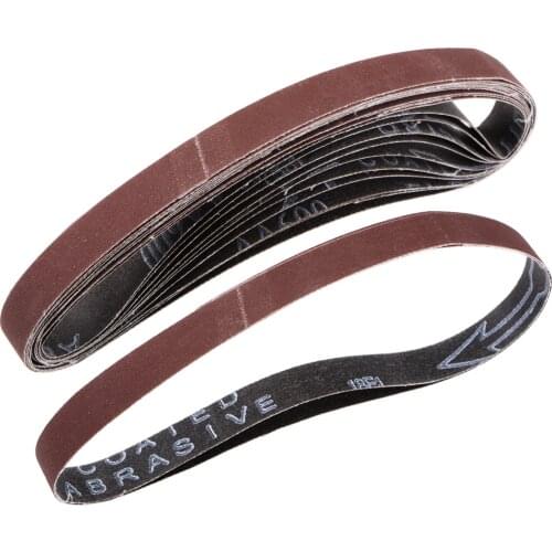 Uxcell 12pcs 1/2-inch X 18-inch(15mm X 452mm) Sanding Belt 600 Grit Aluminum Oxide to wood plastic fiberglass steel etc