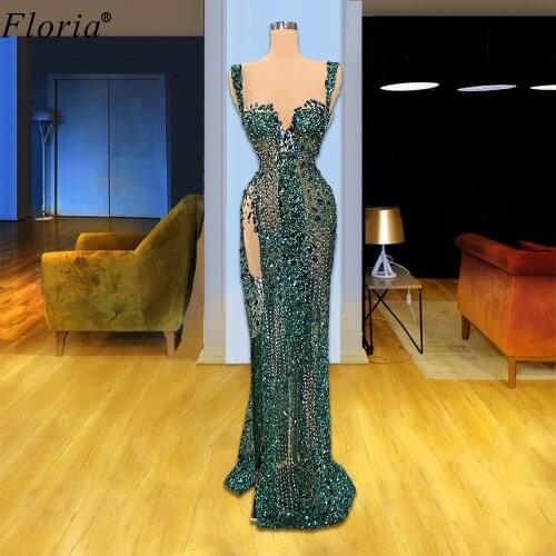Gorgeous Transparent Sexy Cocktail Dresses Long Mermaid Robes De Cocktail Elegant Prom Dresses Women Party Night Dubai Vestidos