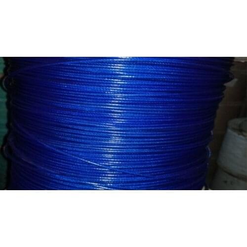 4MM, 30M blue PVC coated steel wire rope clothesline greenhouse cable hanging belt clip Tire Repair Tools
