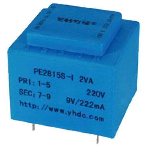 YHDC PE2815S-I Power 2VA 220V/18V Encapsulated transformer for PCB Mounted isolation transformer