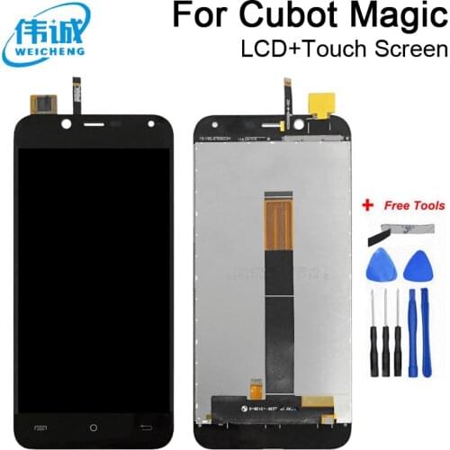 WEICHENG Top Quality For Cubot Magic LCD Display With Touch Screen Digitizer Assembly Replacement Accessories + Free tools
