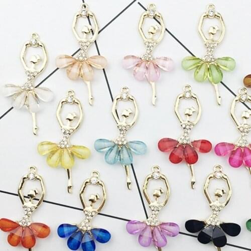 Gold Base Rhinestone Shoes Clothes Decor 3D Diy Fairy Dance Girl Appliques with Rhinestone Beads Colorful Crystal Jewelry Decor