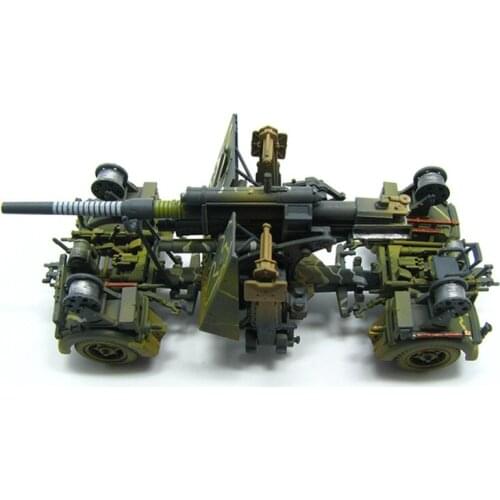 1/72 WWII German 88mm Gun Flak36 With Trailer/shield, Free Magazine, Military Model Finished Toy Collectible Display Gift