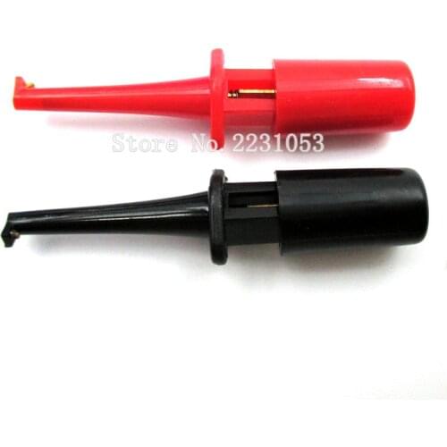 10PCS/LOT Single Hook Clip Test Probe Mini Grabber For Multimeter 4.3CM 5 Pairs Black Red