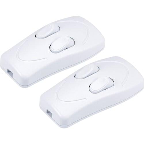 2 Pack ~ Duplex Control Switch Table Lamp Floor Light Push Button Switch AC110~250V 3A