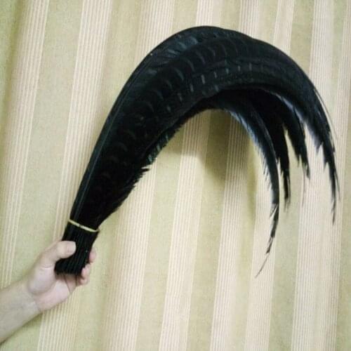 20pcs 32-36 inche/80-90cm black Lady Amherst Pheasant Feather pheasant feathers for carnival party costumes cosplay decoration