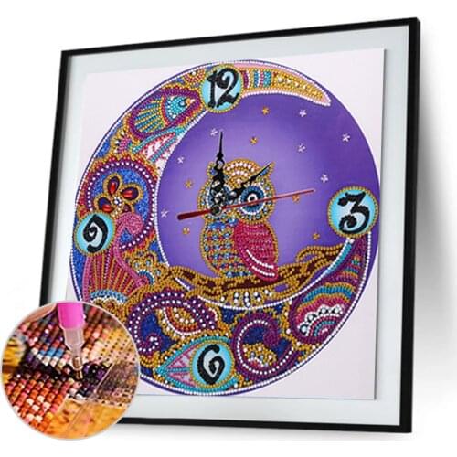 5D DIY Special Shaped Diamond Embroidery Wall Clock Diamond Painting Cross Stitch Watch Diamond Mosaic Rhinestones Home Decor