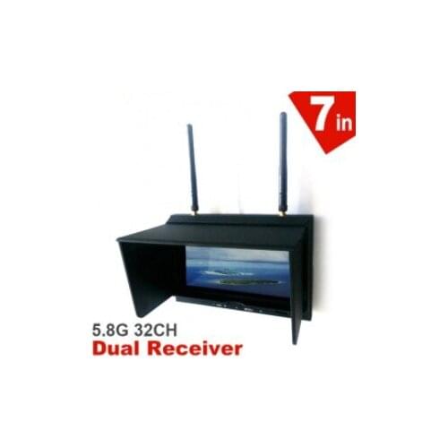7in FPV Monitor/ Displayer Built-in 32CH 5.8G Diversity Dual Receiver with Folding Sunshade Sky-702 Free Shipping