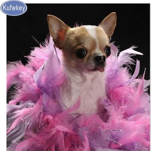 Chihuahua diamond mosaic pet 5d diy diamond painting cross stitch full square picture of rhinestones dog diamond embroidery sale