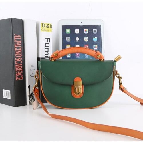 Ladies Hand Crossbody Bags For Women Half round Luxury Purses And Handbags Women Leather Vintage Shoulder Bags Designer Bucket