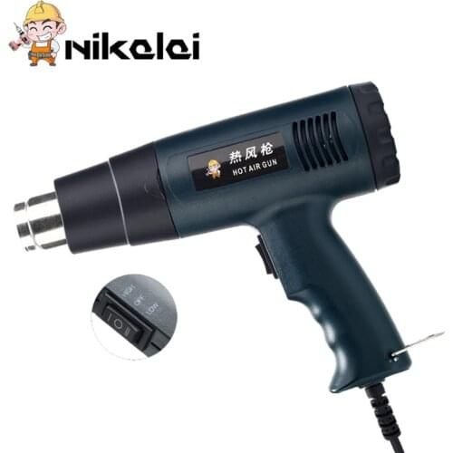 220V 2000W Industrial Electric Hot Air Gun Thermoregulator Heat Guns with Nozzle Heat Gun Hair dryer Soldering power tools