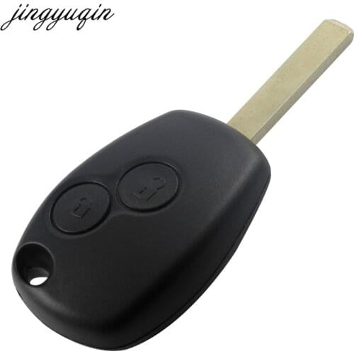 Jingyuqin 30pcs/lot For Renault Modus Clio 3 Twingo DACIA Logan Sandero Remote 2 Button Key Fob Shell Case