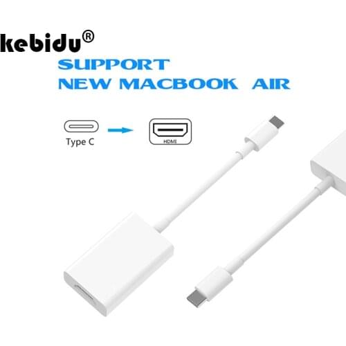 Kebidu 4K Type C 3.1 Male to Female USB C Cable Adapter HDMI-compatible Converter for MacBook Chrome book DELL Smasung