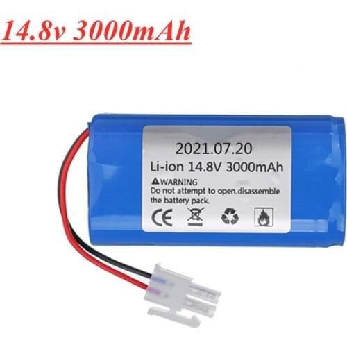 14.8v 3000Mah Lithium Battery For ILIFE A4 A4s V7 A6 V7s Plus Robot Vacuum Cleaner ILife 4S 1P Full Capacity