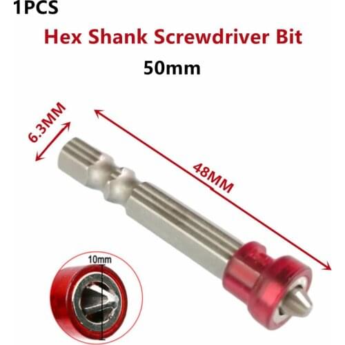 1pcs 1/4 Inch Cross-head PH2 Magnetic Screwdriver Bits Hex Shank Screwdriver Bit Magnetic Screwdriver Bit