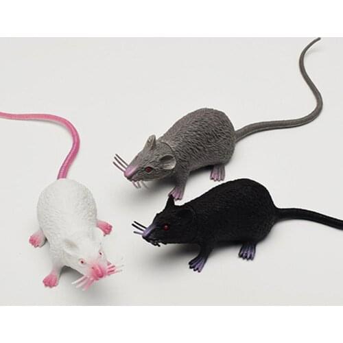 Mini Simulation Scary Long Tail Mouse Rat Prank Trick Joke Toy Photo Props Halloween Party Decor Tabletop Ornaments Toys