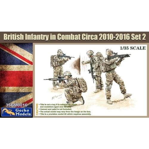 Gecko Models 35GM0016 1/35 British Infantry in Combat Circa 2010-2016 Set2 - Scale Model Kit