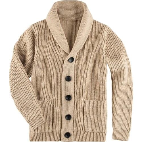 2020 New Men Fashion Sweater Autumn Winter Warm Knitted Cardigan Men Single Breasted Casual Outwear Sweater Coats With Pockets