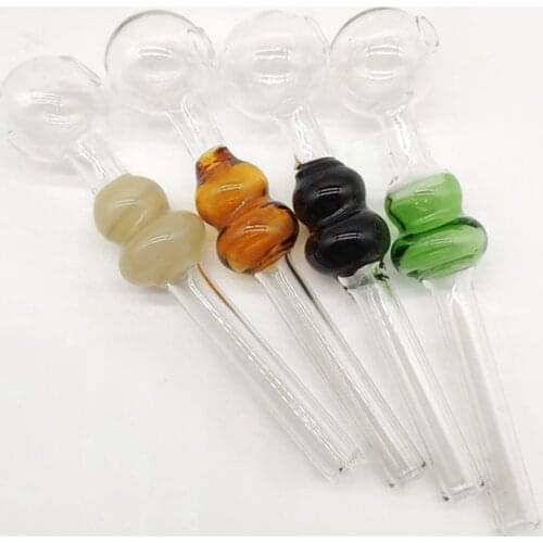 New Color Gourd Glass Pipe Portable Glass Pipe Pipe Tool Smoking Set Cigarette Tube Cigarette Holder Filter