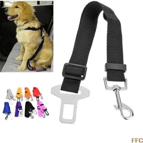 Adjustable Pet Cat Dog Car Safety Belt Collars Restraint Lead Leash Travel Clip Harness For Most Vehicle